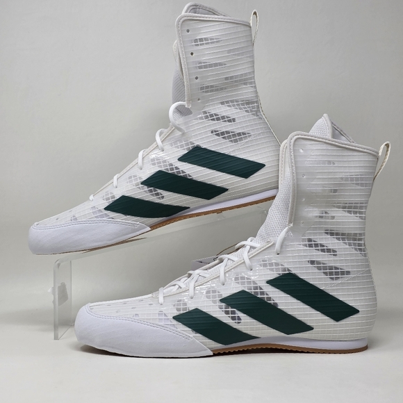 Adidas Box Hog 4 White Collegiate Green IH2731 Shoes Men's Size 4 New - Picture 3 of 12